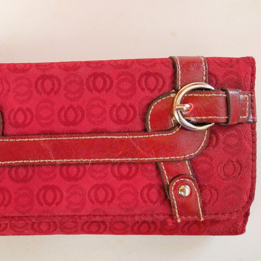 Burgundy Tri-Fold Rustic Wallet - Picture 10 of 10